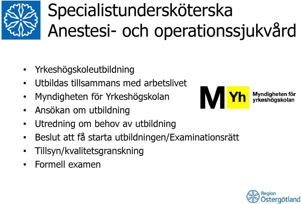 för Yrkeshögskolan Ansökan om utbildning Utredning om behov av utbildning