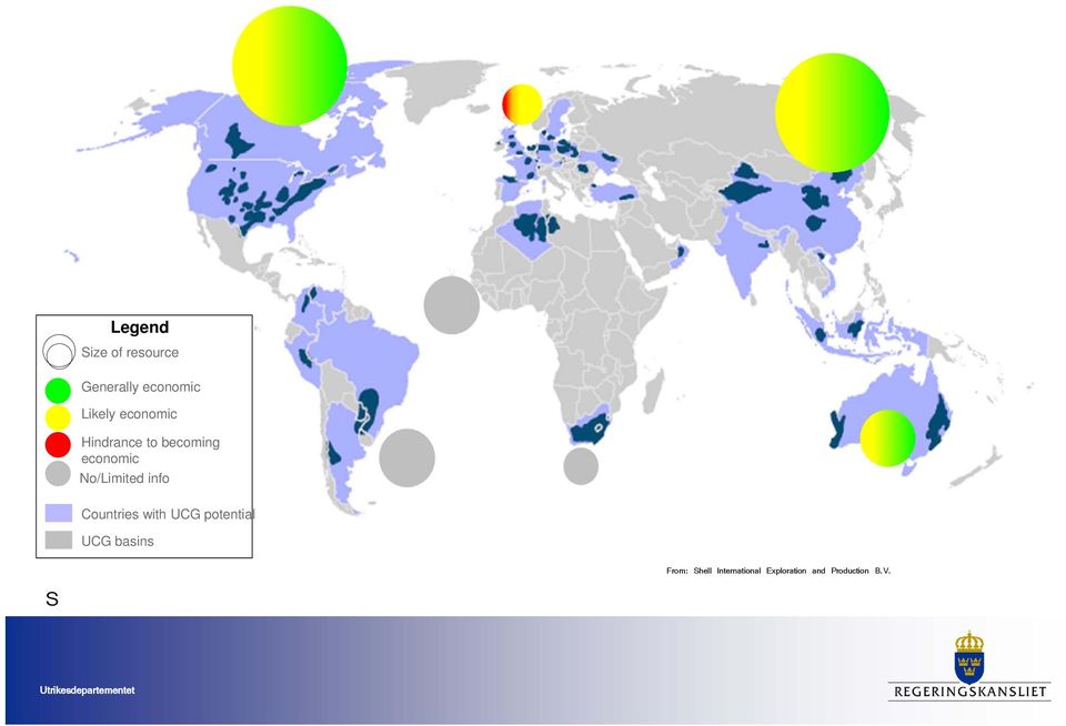 info Countries with UCG potential UCG basins S