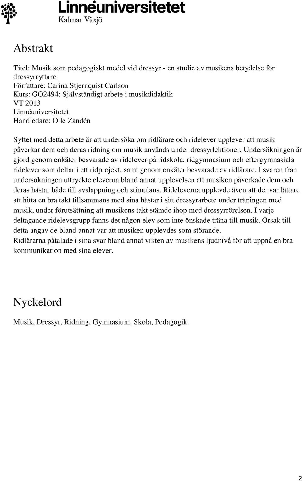 dressyrlektioner.