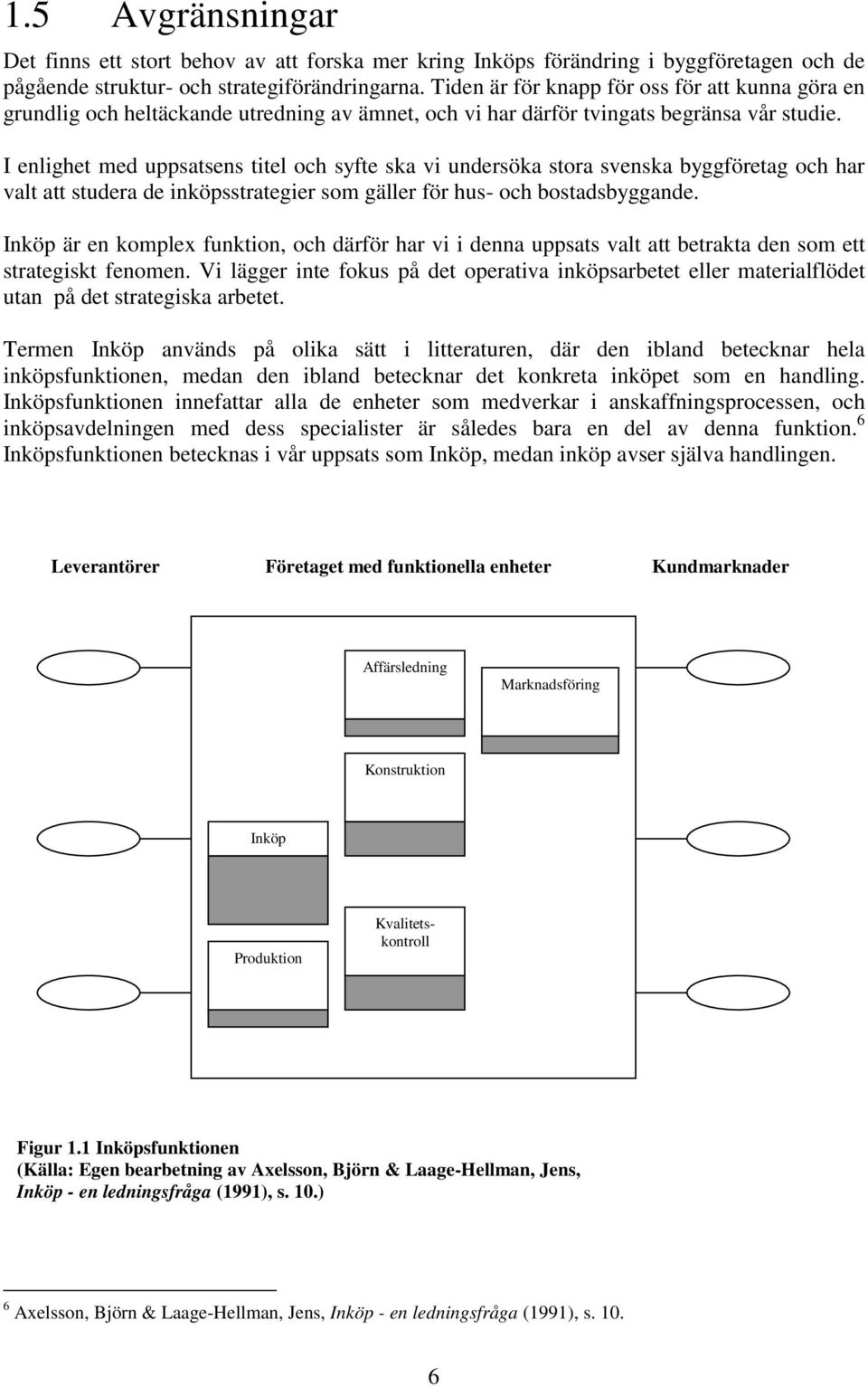 I enlighet med uppsatsens titel och syfte ska vi undersöka stora svenska byggföretag och har valt att studera de inköpsstrategier som gäller för hus- och bostadsbyggande.