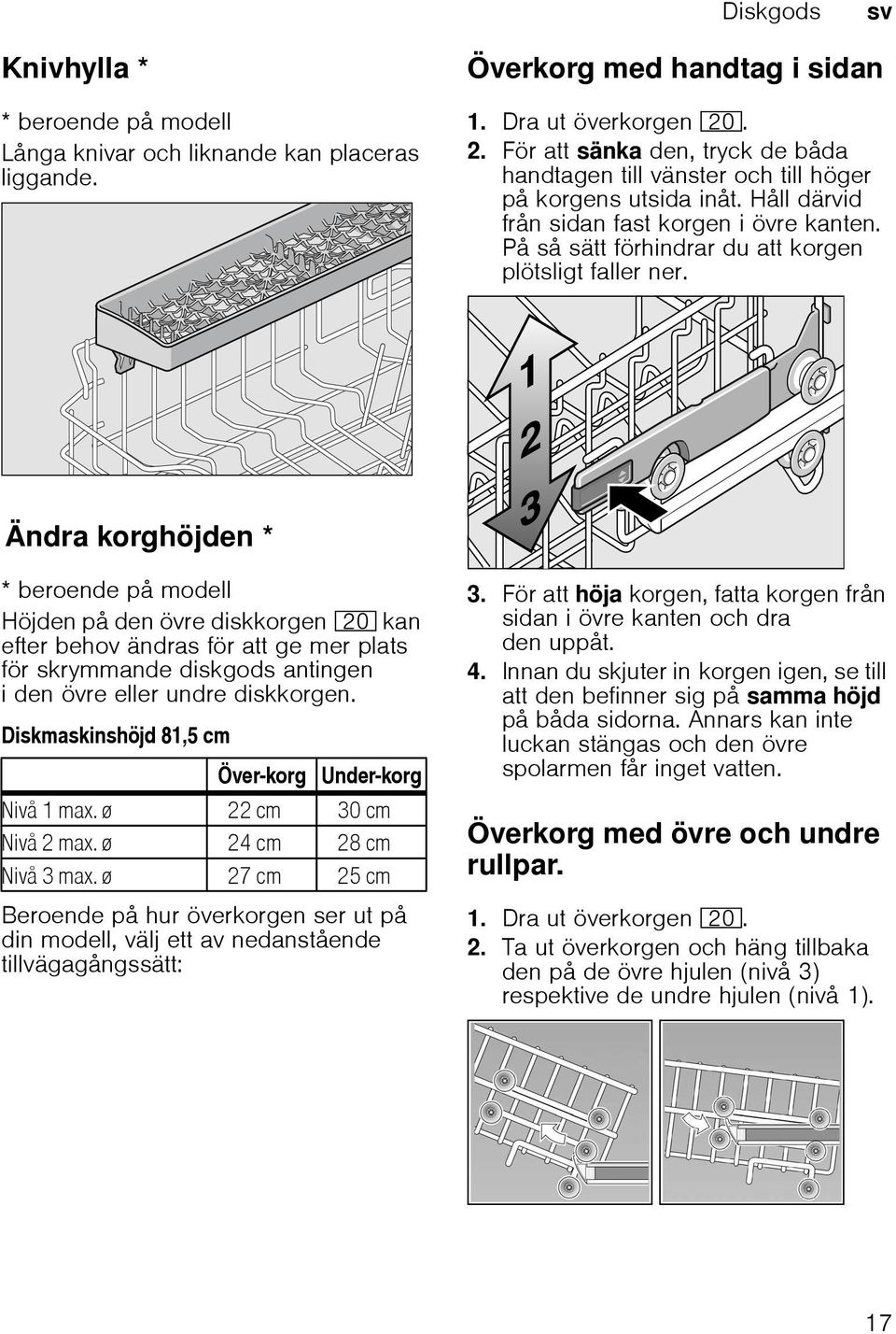 På så sätt förhindrar du att korgen plötsligt faller ner.