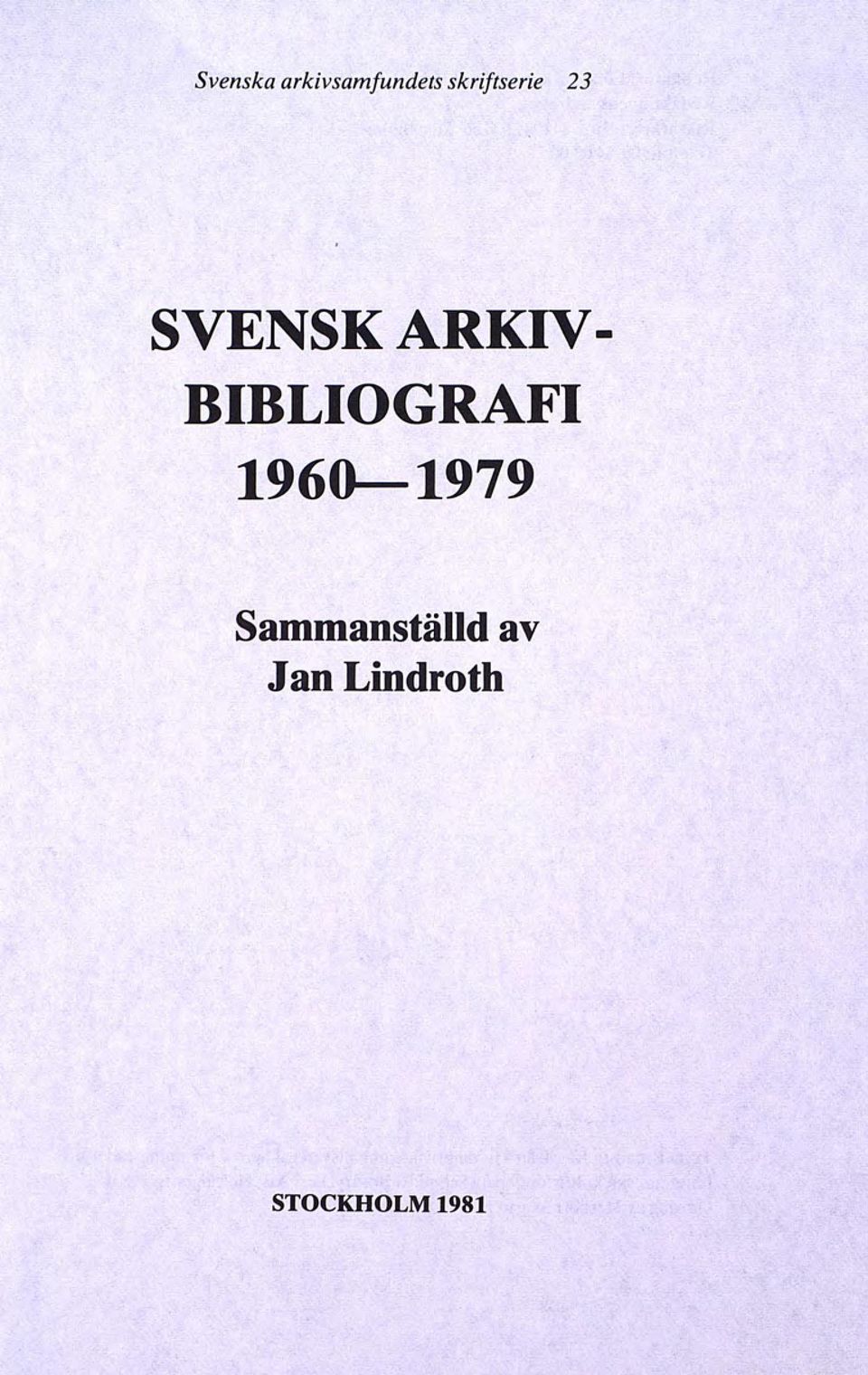 BIBLIOGRAFI 1960--1979