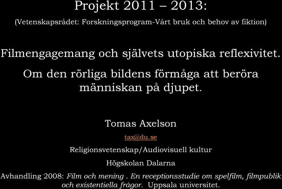 Tomas Axelson tax@du.