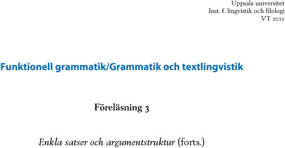 Funktionell grammatik/grammatik och