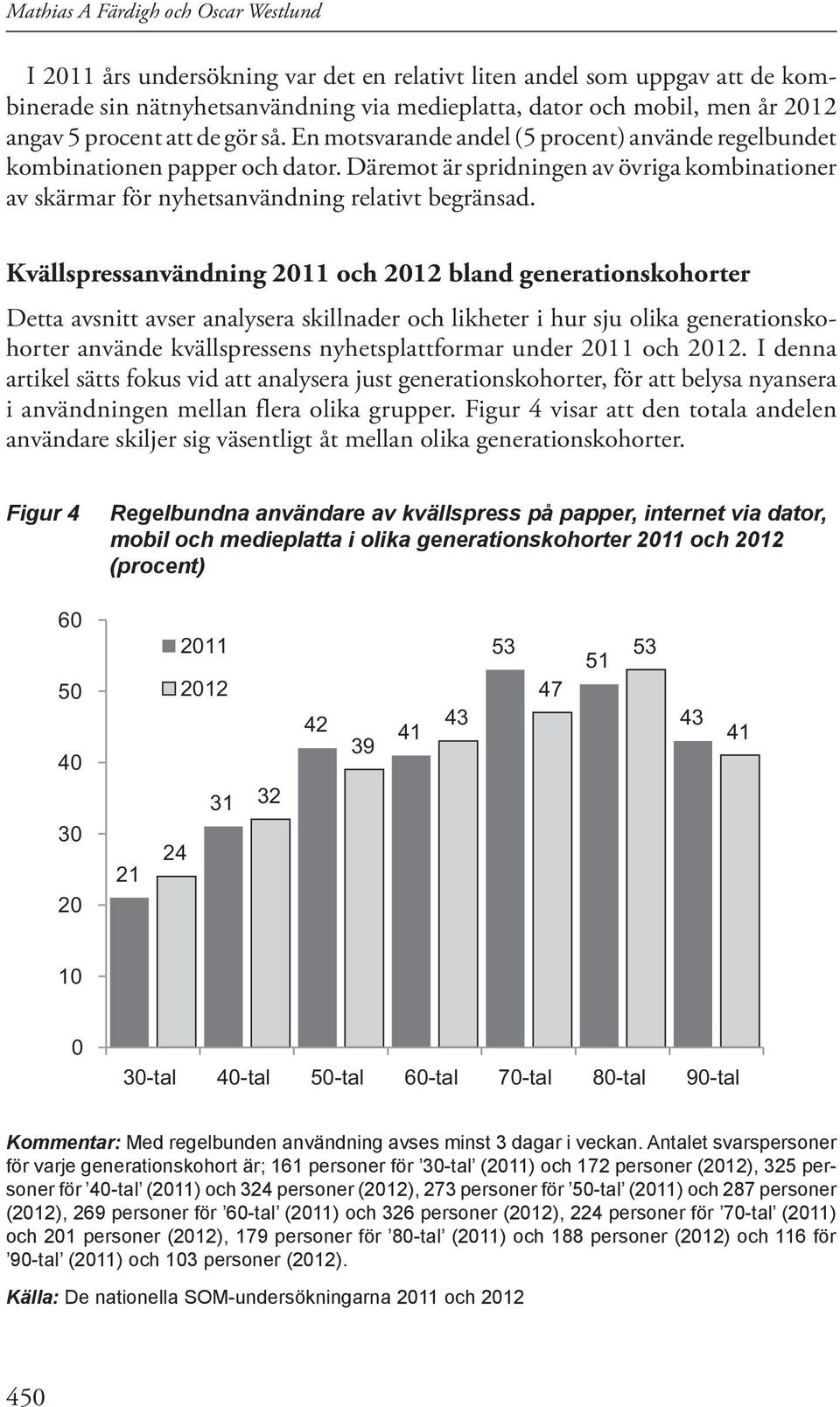 Däremot är spridningen av övriga kombinationer av skärmar för nyhetsanvändning relativt begränsad.