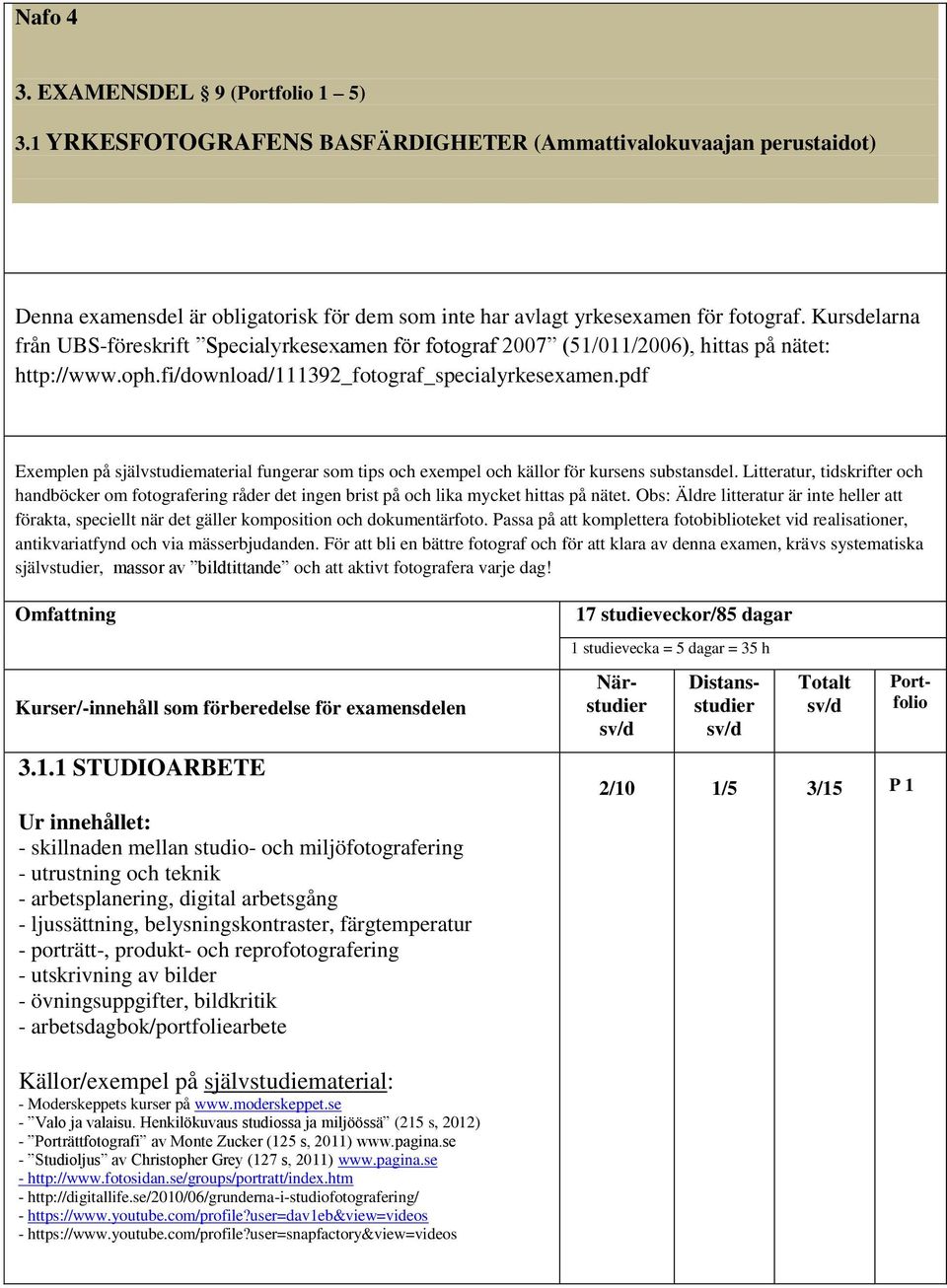 pdf Exemplen på självstudiematerial fungerar som tips och exempel och källor för kursens substansdel.