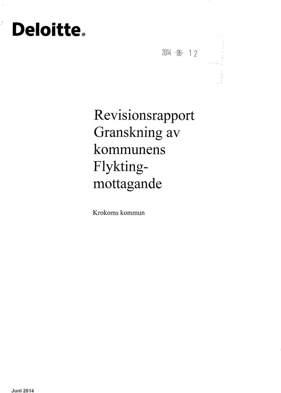 - l l Revisionsrapport