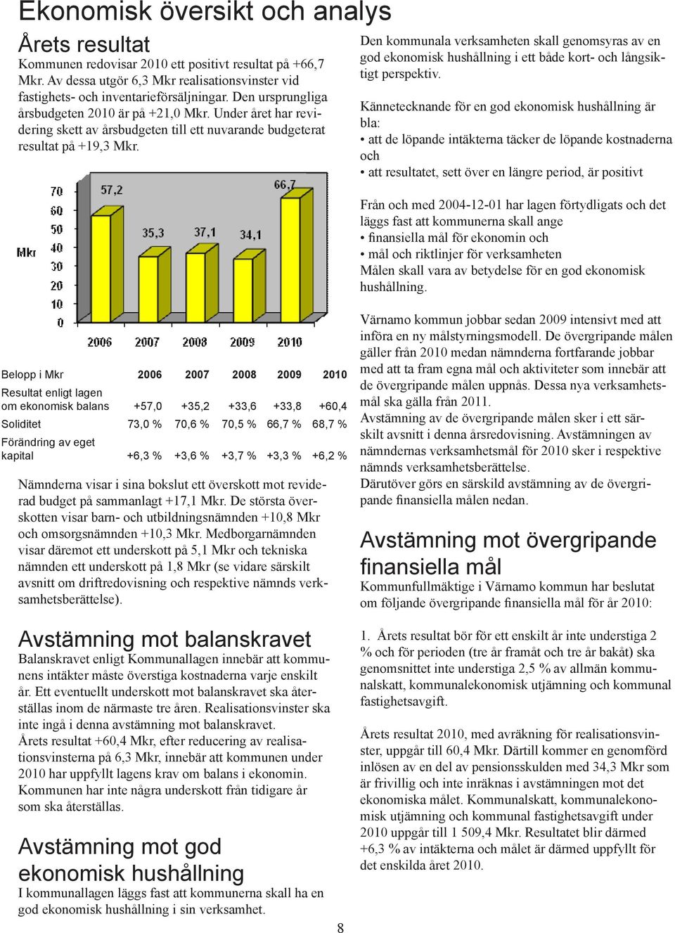 Den kommunala verksamheten skall genomsyras av en god ekonomisk hushållning i ett både kort- och långsiktigt perspektiv.