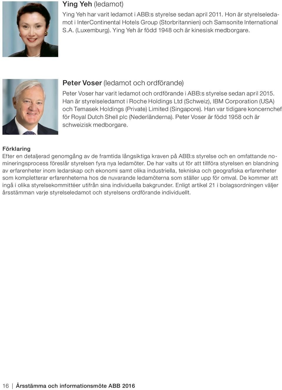 Han är styrelseledamot i Roche Holdings Ltd (Schweiz), IBM Corporation (USA) och Temasek Holdings (Private) Limited (Singapore). Han var tidigare koncernchef för Royal Dutch Shell plc (Nederländerna).
