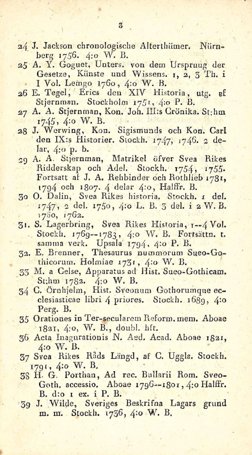 Carl den IX;s Historier. Slockh. 1 747, 1746* lar, 2 de- 4: p. S. 39 A. A. Stjernman, Matrikel cifver Svea Rifces Ridderskap och Adel. Stockh. 1754» ijss Fortsatt at J. A. Rehbinder och Rothlieb 1781» 1794 och 1807.