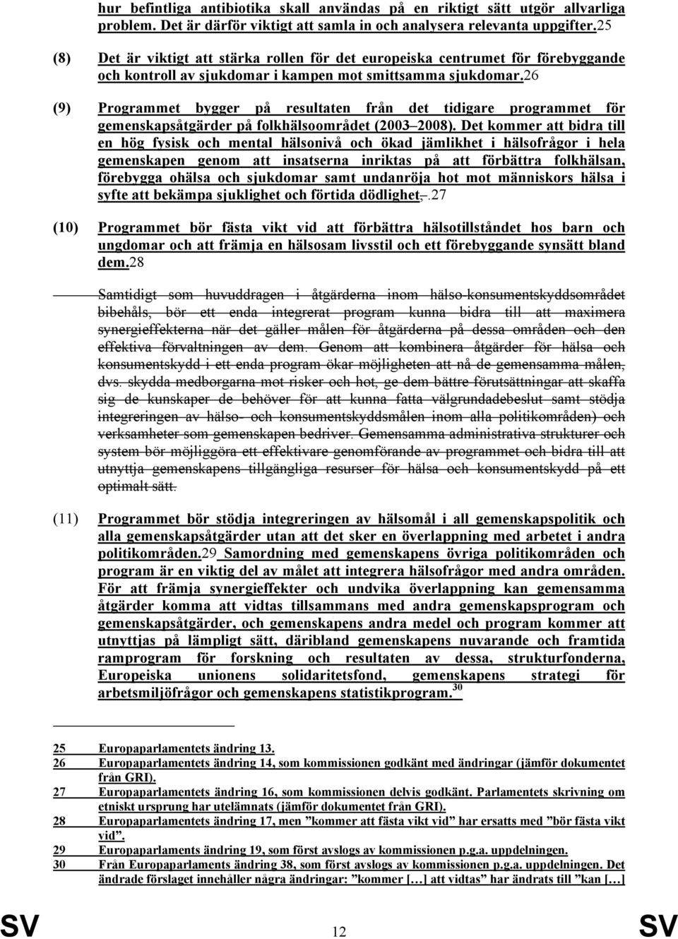 26 (9) Programmet bygger på resultaten från det tidigare programmet för gemenskapsåtgärder på folkhälsoområdet (2003 2008).