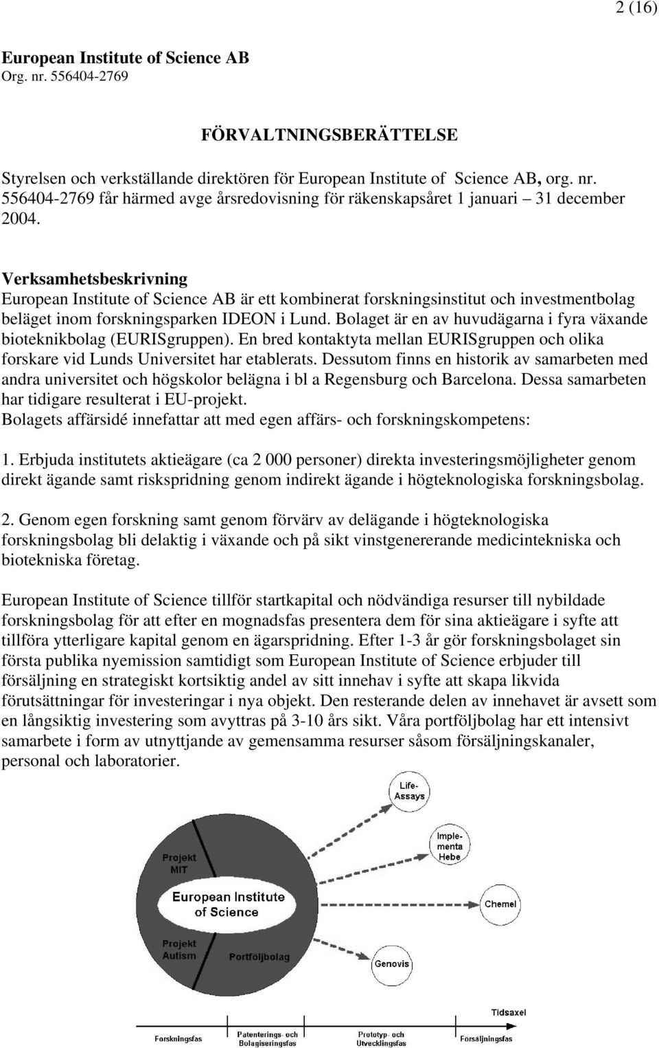 En bred kontaktyta mellan EURISgruppen och olika forskare vid Lunds Universitet har etablerats.