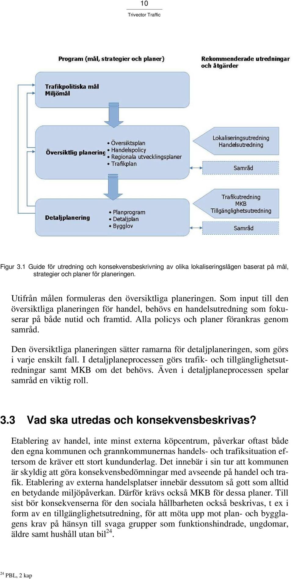 Den översiktliga planeringen sätter ramarna för detaljplaneringen, som görs i varje enskilt fall. I detaljplaneprocessen görs trafik- och tillgänglighetsutredningar samt MKB om det behövs.