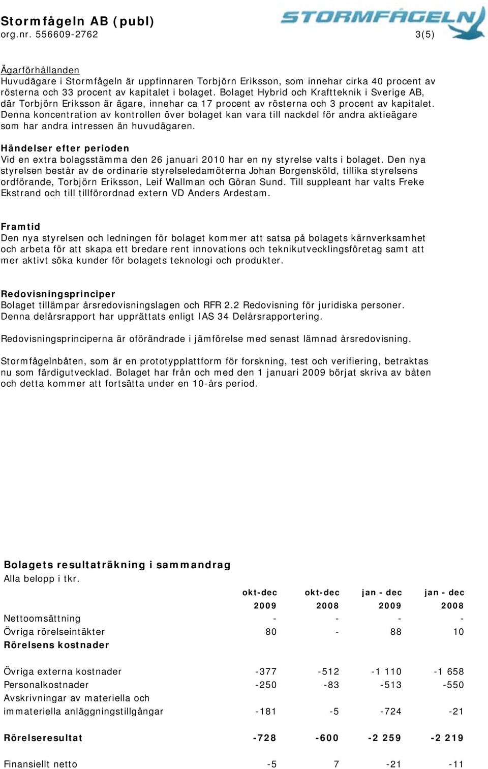 Denna koncentration av kontrollen över bolaget kan vara till nackdel för andra aktieägare som har andra intressen än huvudägaren.