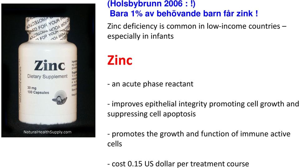 acute phase reactant - improves epithelial integrity promoting cell growth and