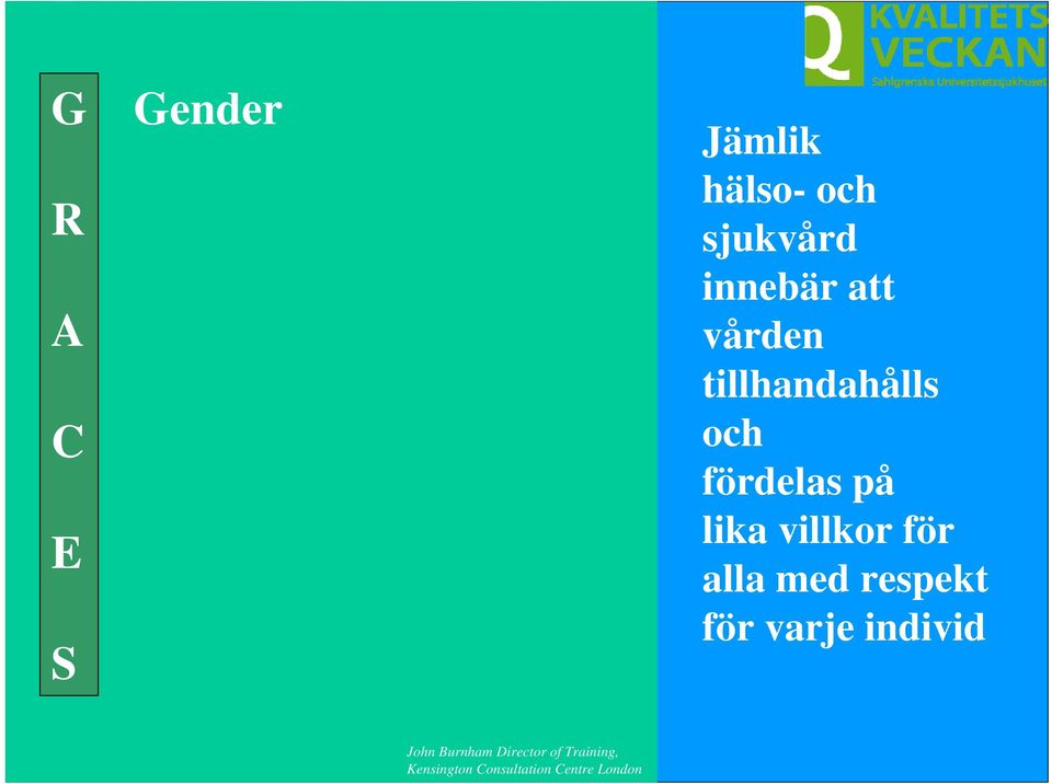 för alla med respekt för varje individ John Burnham