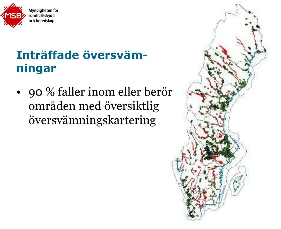 berör områden med