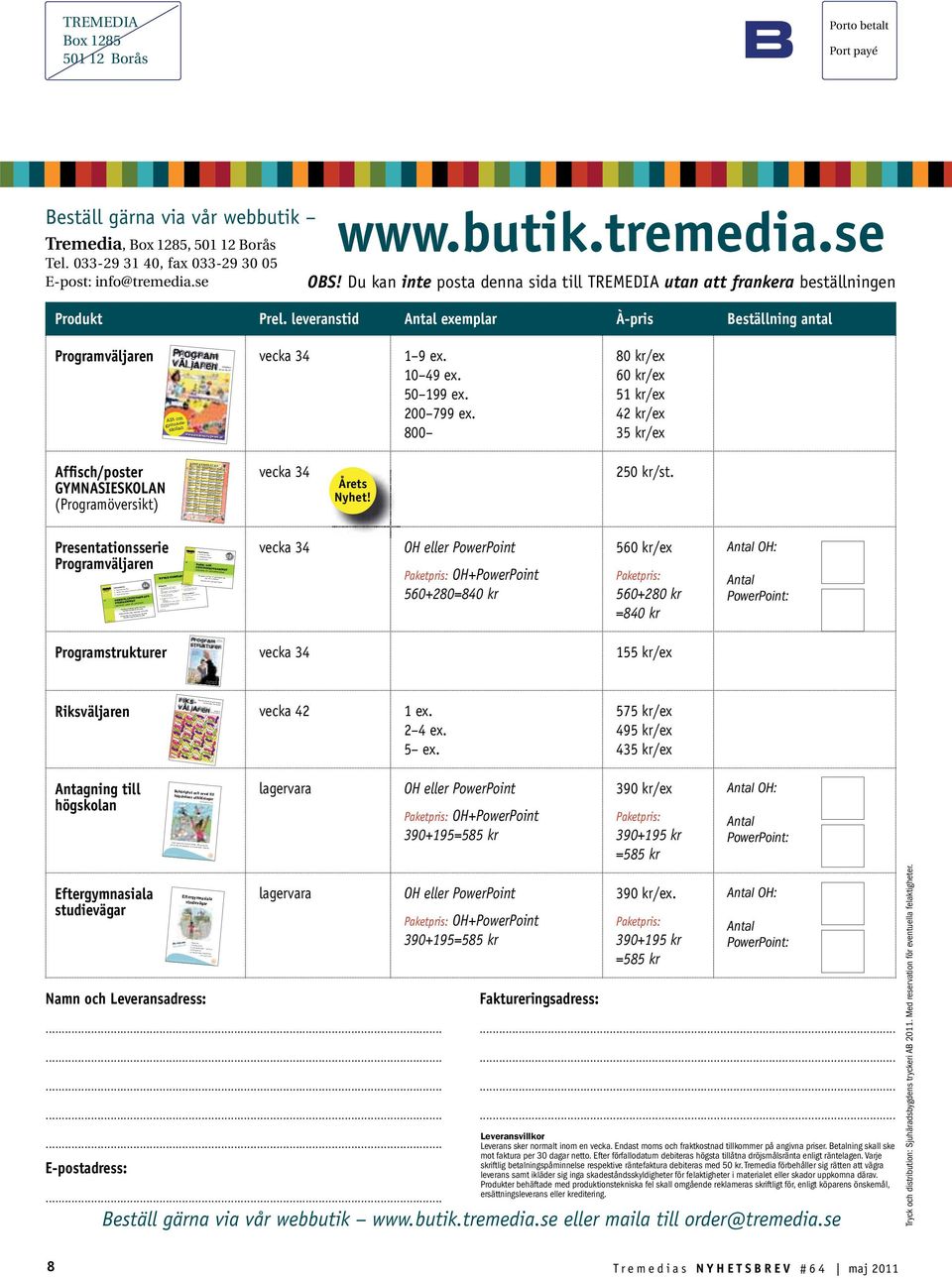 HÖGSKOLE- YRKES- PROGRAM BF Tremedia i Borås AB 2008 Yrkeshögskolan Barn- och fritidsprogrammet Ledarskap och människokunskap Bygg- och anläggningsprogrammet Hus och vägar Ekonomiprogrammet Ekonomi