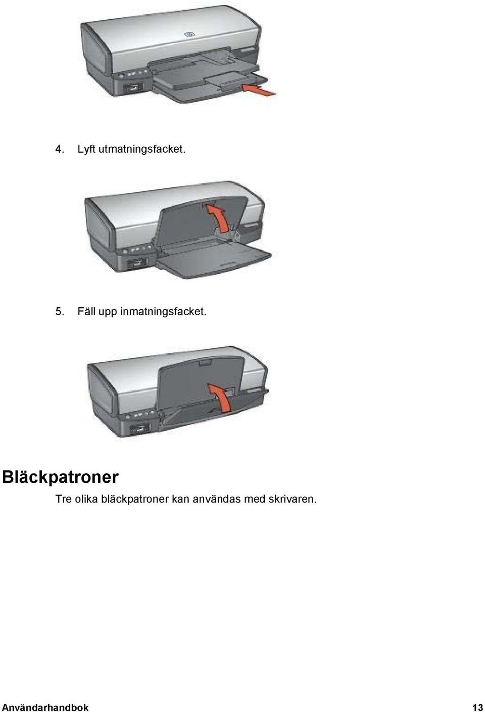 Bläckpatroner Tre olika