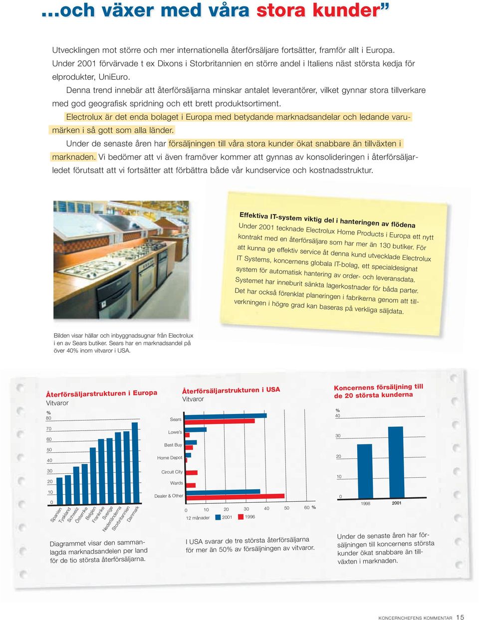 Systemet har inneburit sänkta lagerkostnader för båda parter. Det har också förenklat planeringen i fabrikerna genom att tillverkningen i högre grad kan baseras på verkliga säljdata.