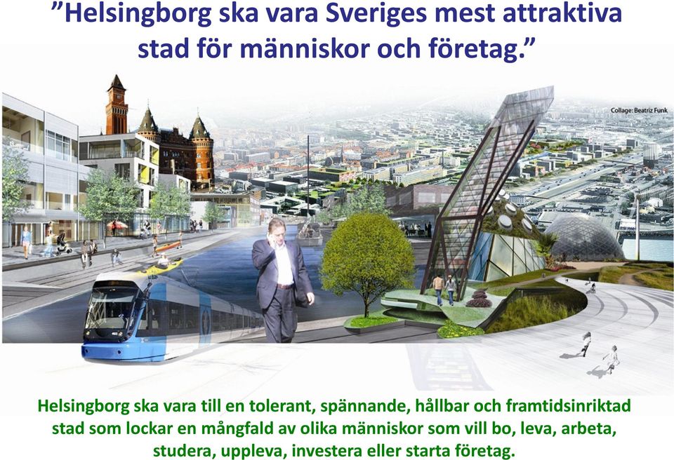 Helsingborg ska vara till en tolerant, spännande, hållbar och