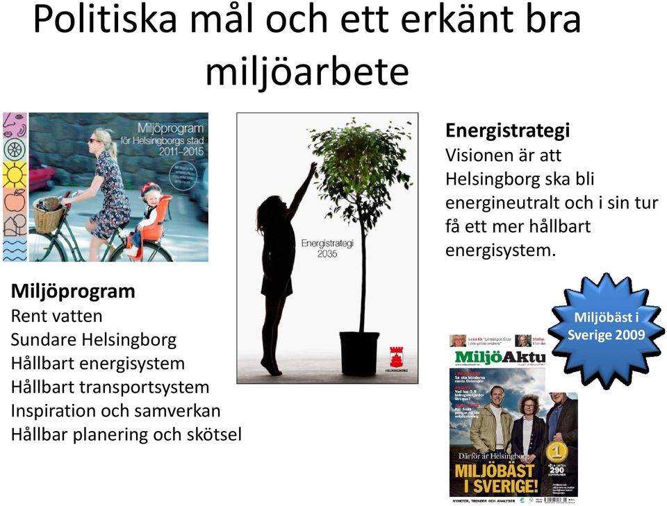 Miljöprogram Rent vatten Sundare Helsingborg Hållbart energisystem Hållbart