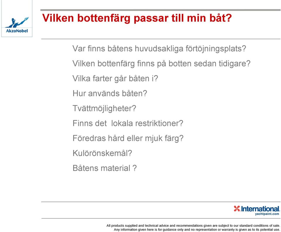 Vilken bottenfärg finns på botten sedan tidigare?