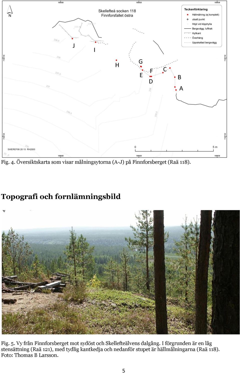 Vy från Finnforsberget mot sydöst och Skellefteälvens dalgång.