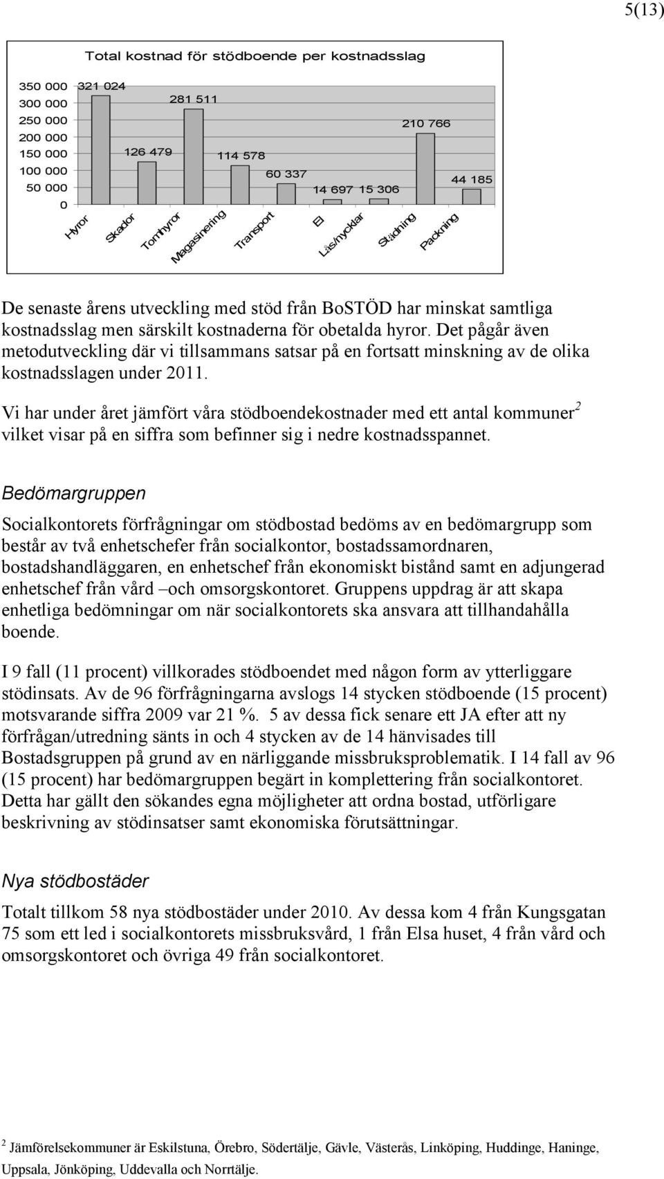 Det pågår även metodutveckling där vi tillsammans satsar på en fortsatt minskning av de olika kostnadsslagen under 211.