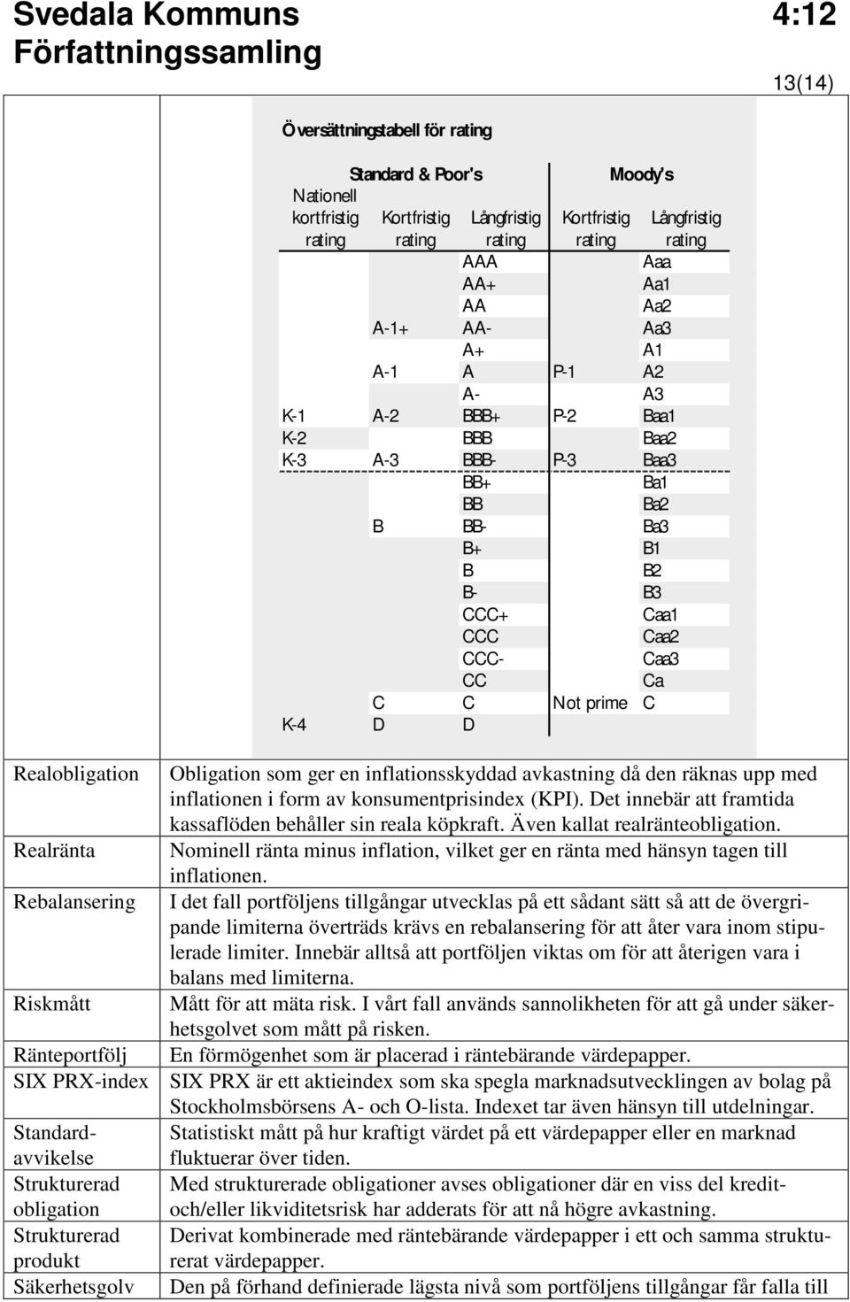 Realobligation Obligation som ger en inflationsskyddad avkastning då den räknas upp med inflationen i form av konsumentprisindex (KPI).