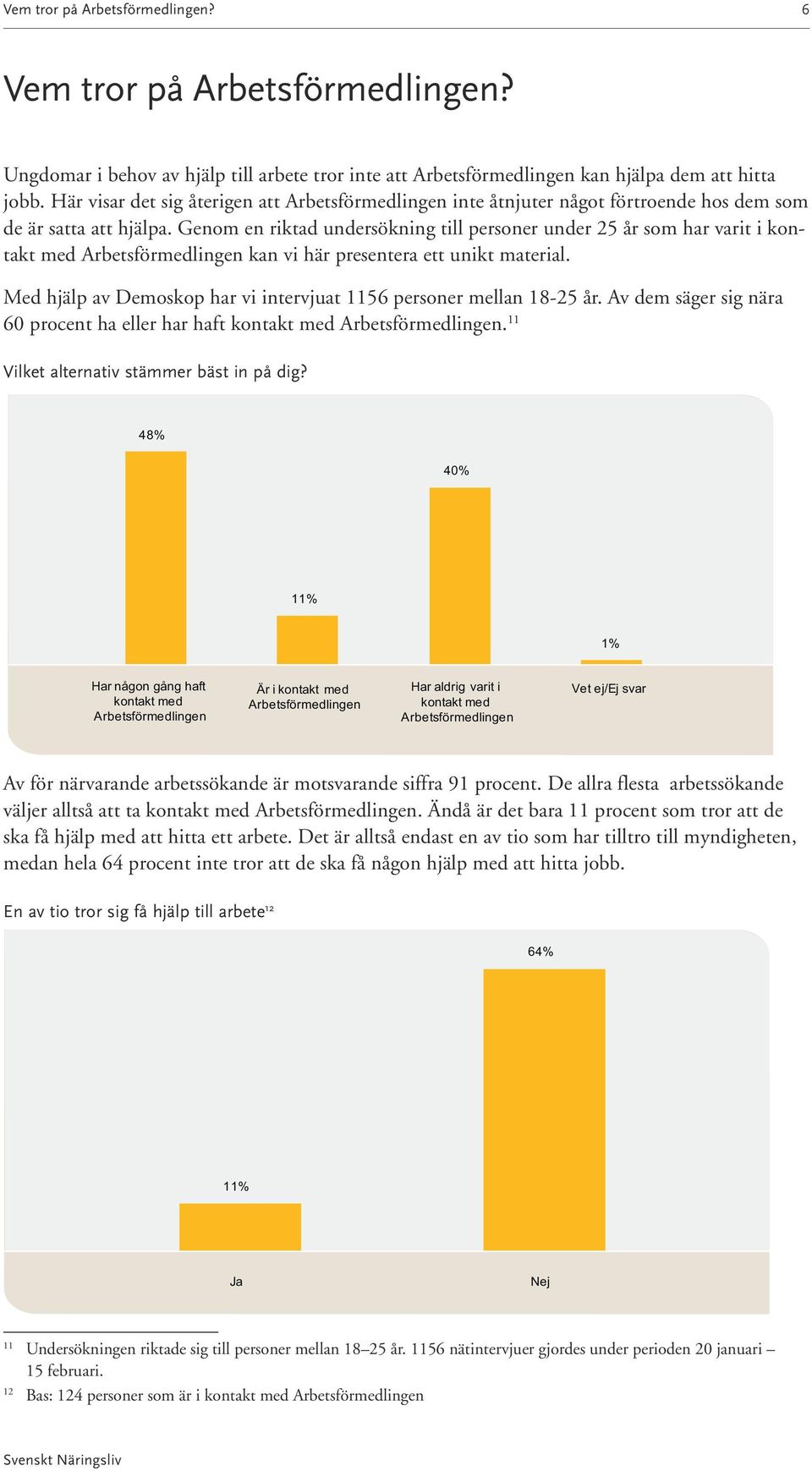 Genom en riktad undersökning till personer under 25 år som har varit i kontakt med Arbetsförmedlingen kan vi här presentera ett unikt material.