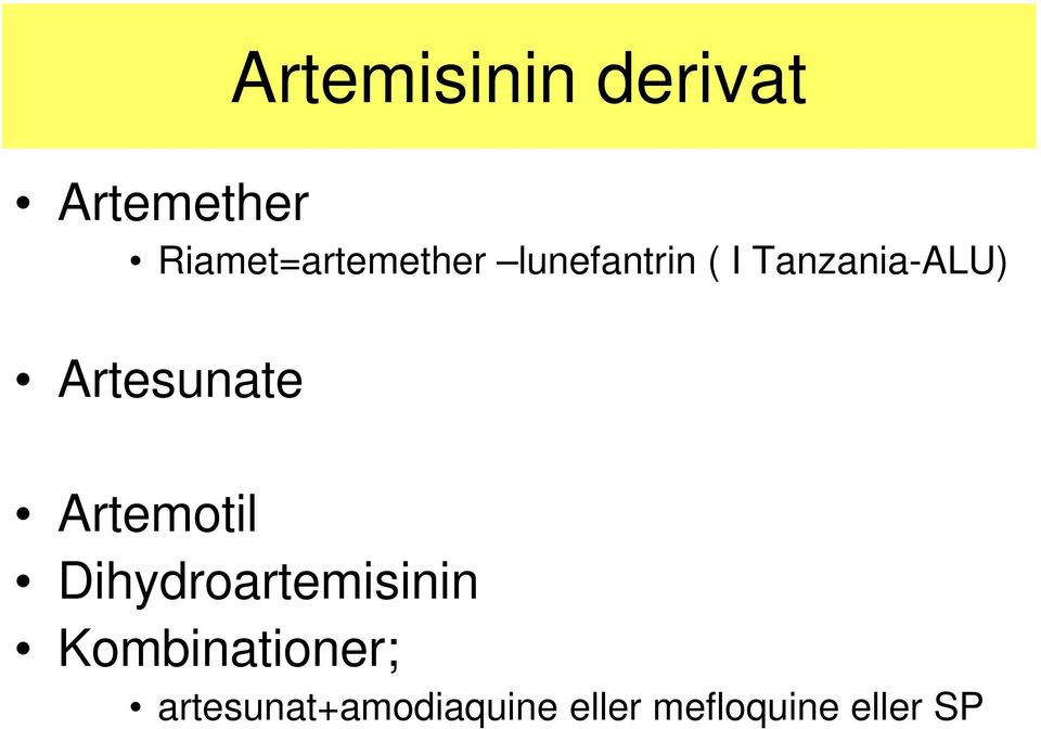 Tanzania-ALU) Artesunate Artemotil