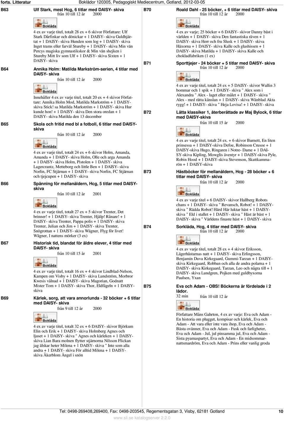 Markström-serien, 4 titlar med Innehåller 4 ex av varje titel, totalt 20 ex + 4 skivor Författare: Annika Holm Mod, Matilda Markström + 1 DAISYskiva Stick! sa Matilda Markström + 1 Hur kunde hon!