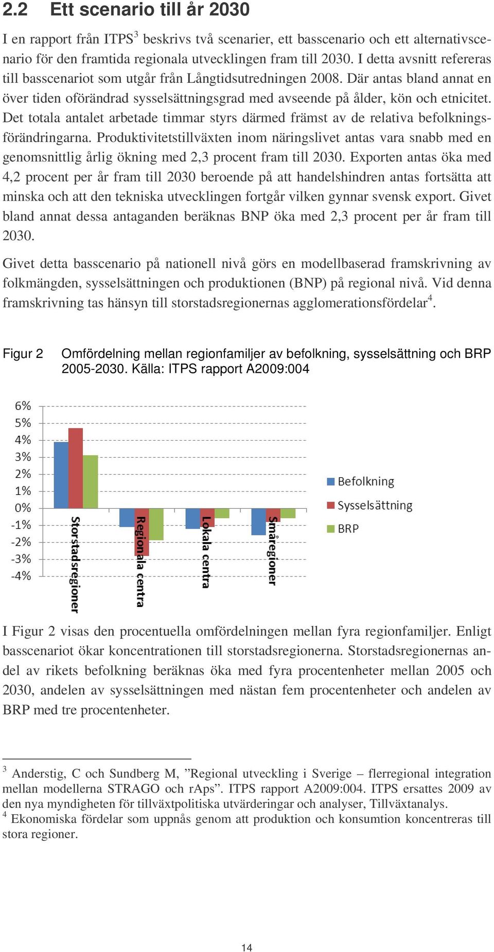 Det totala antalet arbetade timmar styrs därmed främst av de relativa befolkningsförändringarna.