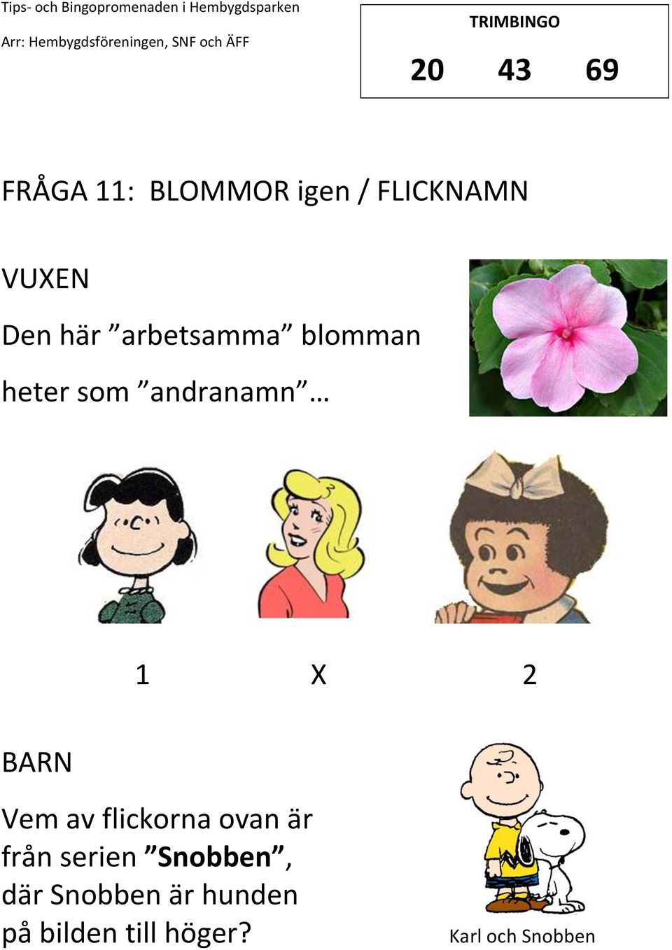 Vem av flickorna ovan är från serien Snobben, där