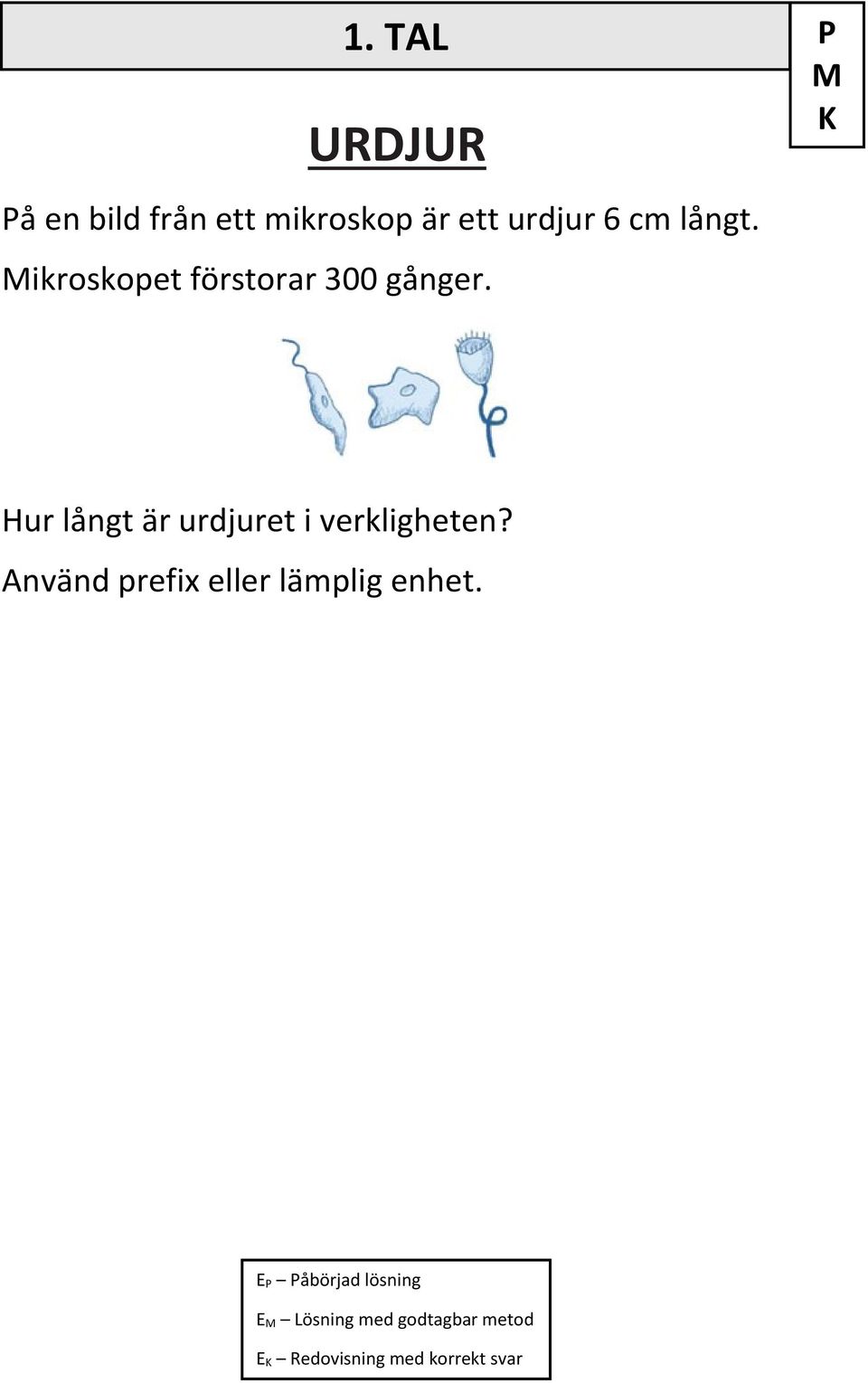 TAL P K Hur långt är urdjuret i verkligheten?