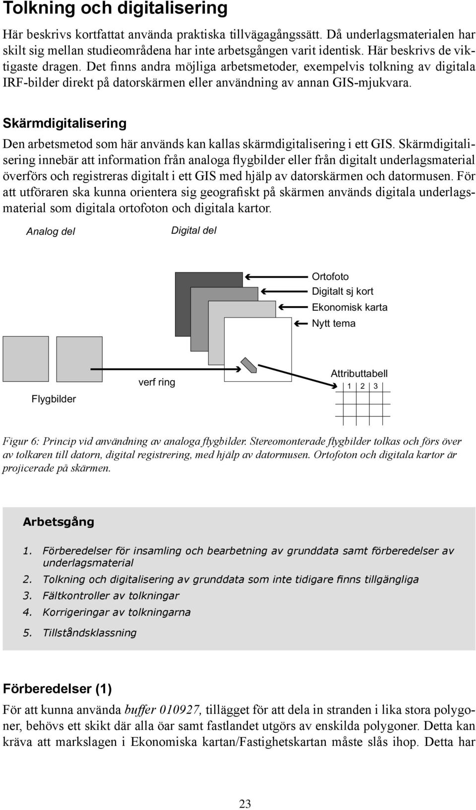 Skärmdigitalisering Den arbetsmetod som här används kan kallas skärmdigitalisering i ett GIS.