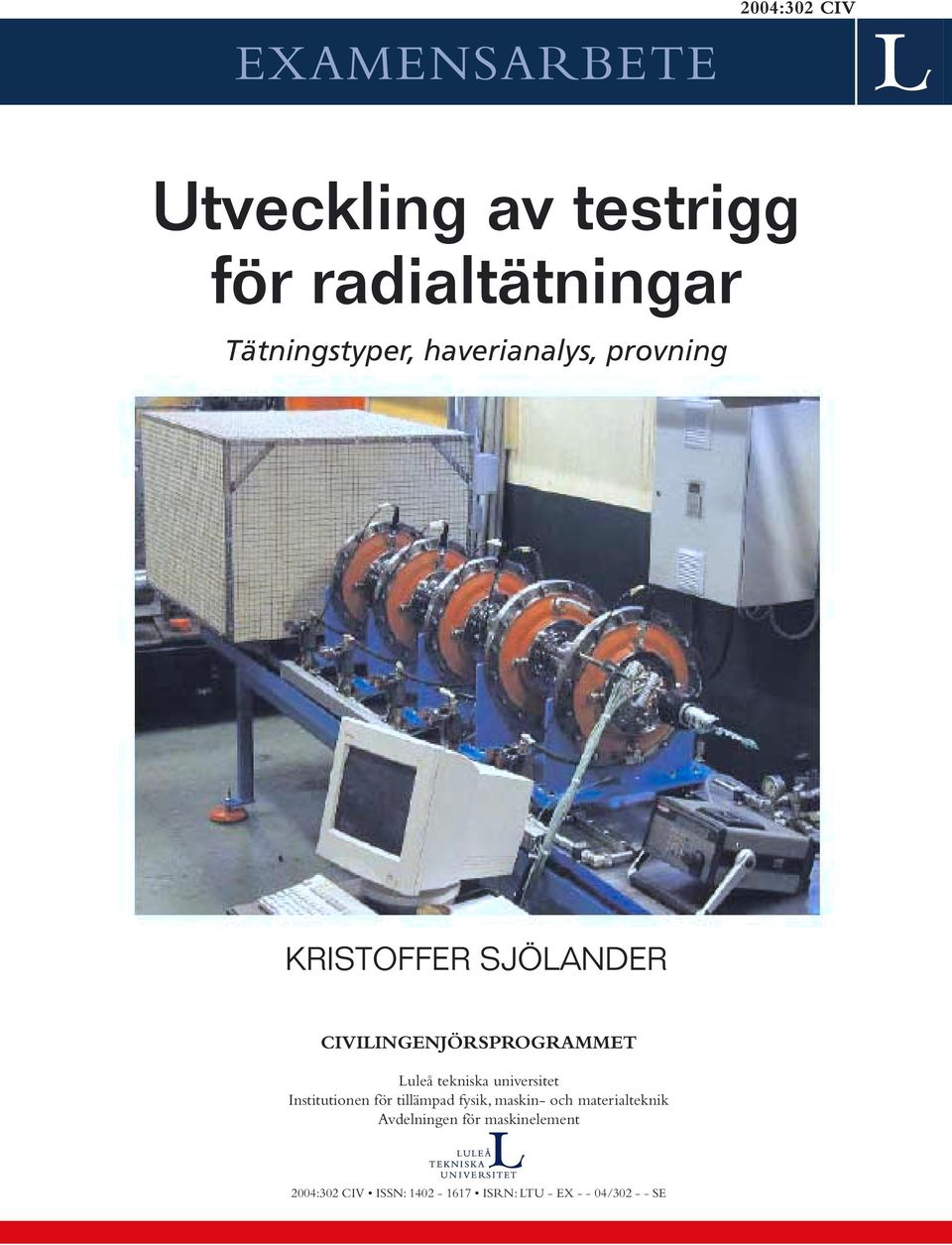 Luleå tekniska universitet Institutionen för tillämpad fysik, maskin- och