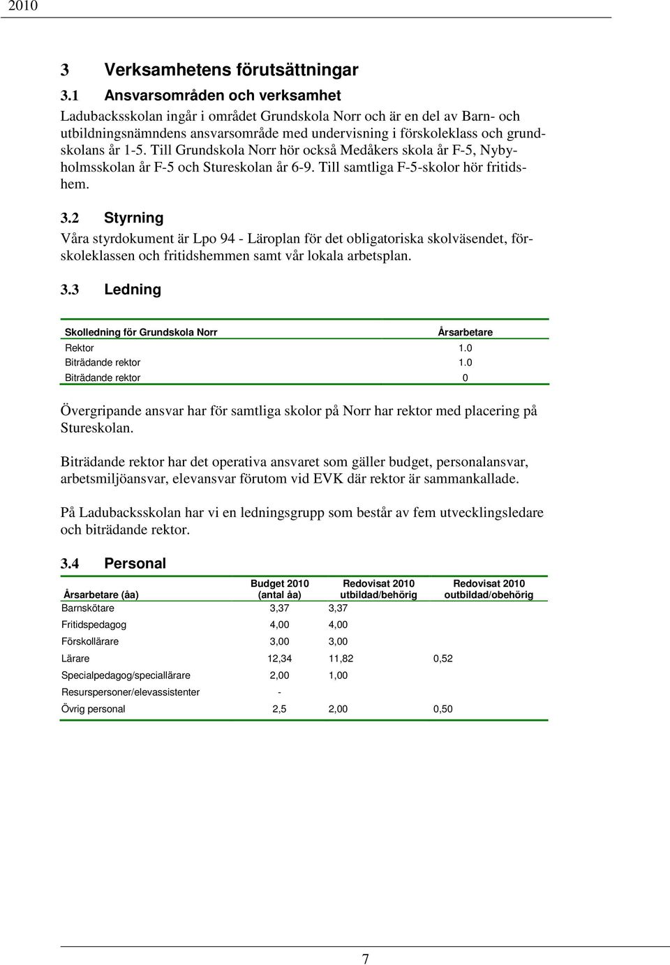 Till Grundskola Norr hör också Medåkers skola år F-5, Nybyholmsskolan år F-5 och Stureskolan år 6-9. Till samtliga F-5-skolor hör fritidshem. 3.