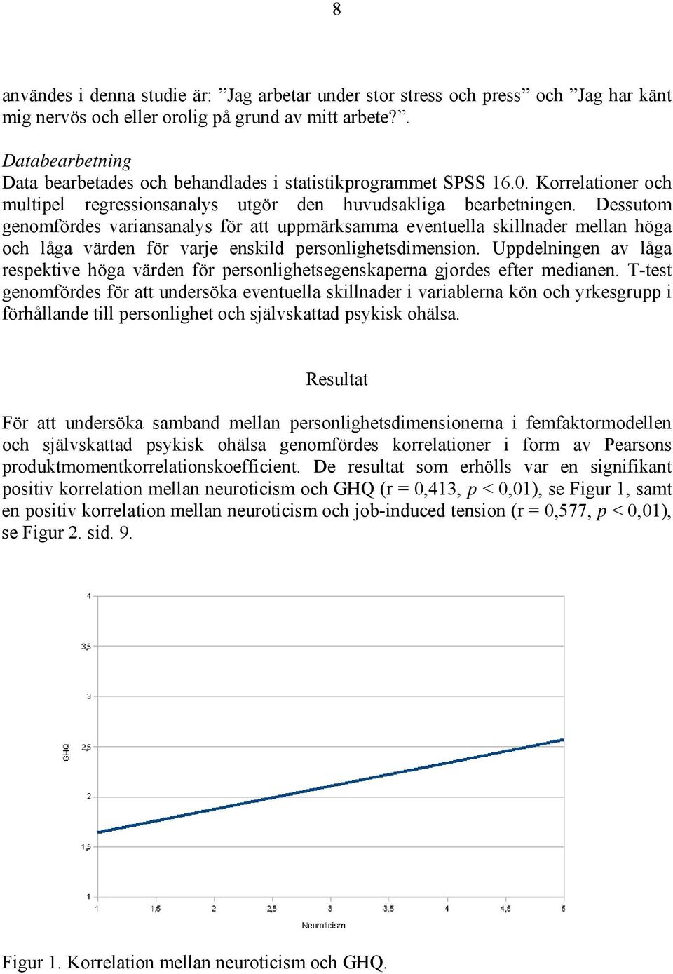 Dessutom genomfördes variansanalys för att uppmärksamma eventuella skillnader mellan höga och låga värden för varje enskild personlighetsdimension.