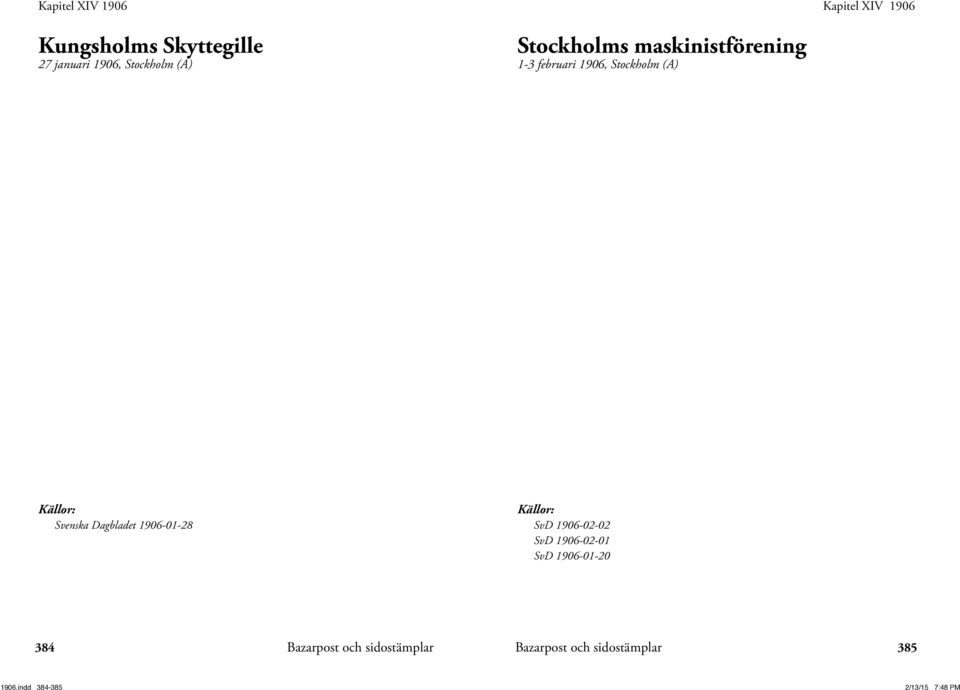 (A) Svenska Dagbladet 1906-01-28 SvD 1906-02-02 SvD