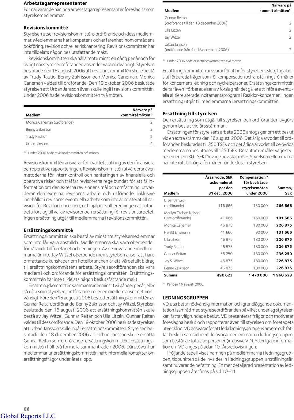 Revisionskommittén ska hålla möte minst en gång per år och för övrigt när styrelseordföranden anser det vara nödvändigt.