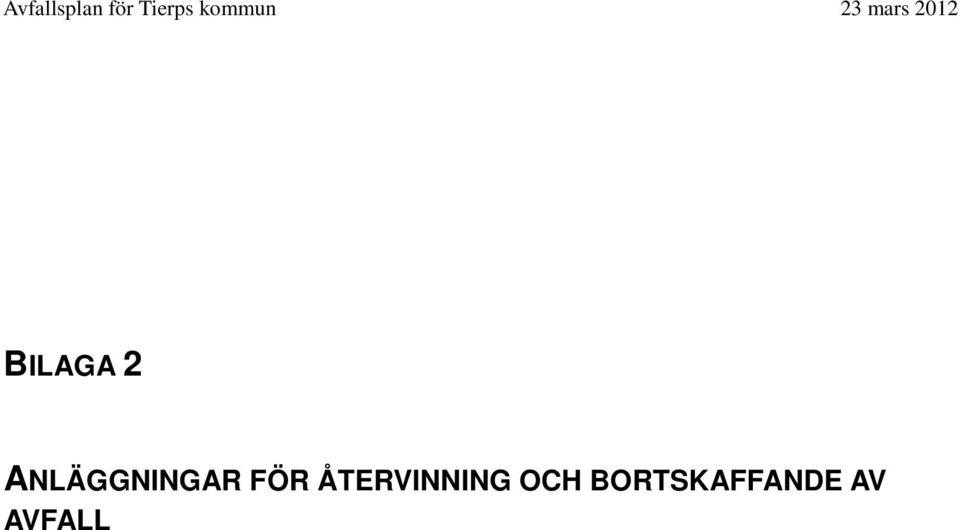 FÖR ÅTERVINNING