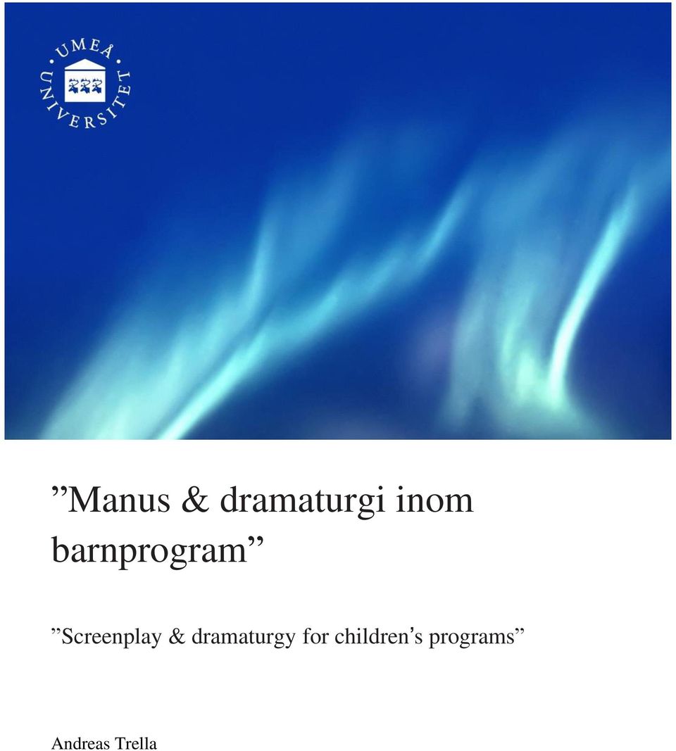 dramaturgy for children