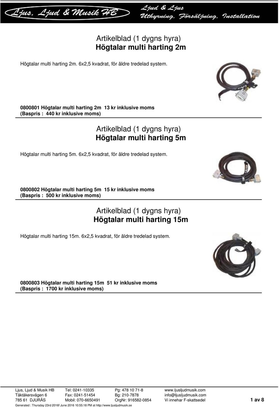 6x2,5 kvadrat, för äldre tredelad system.