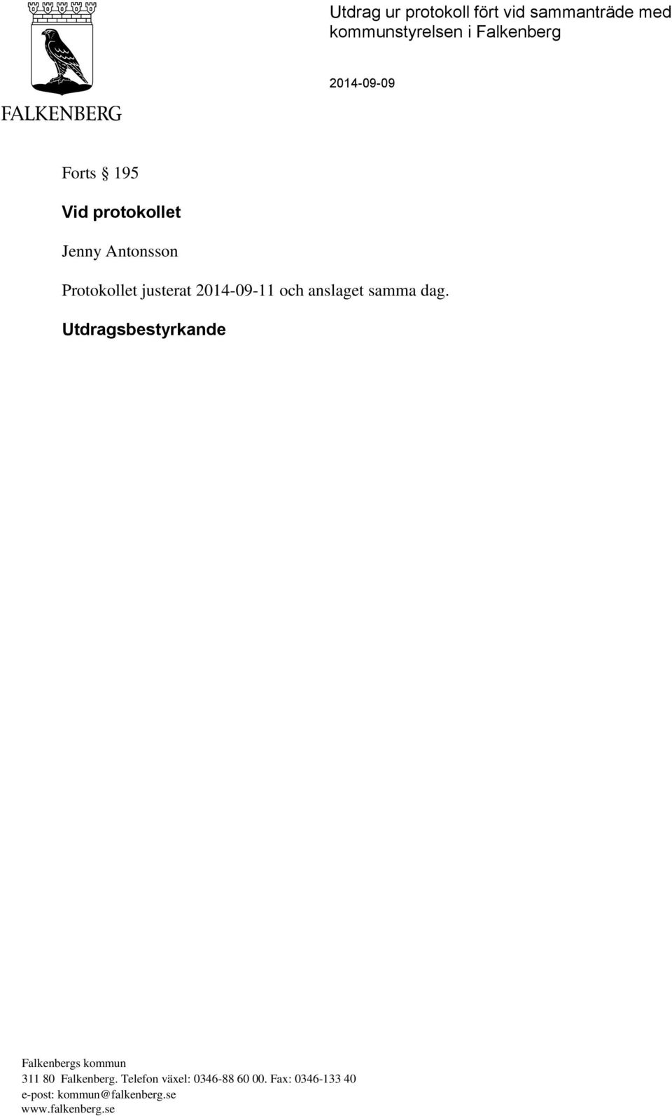 Jenny Antonsson Protokollet justerat