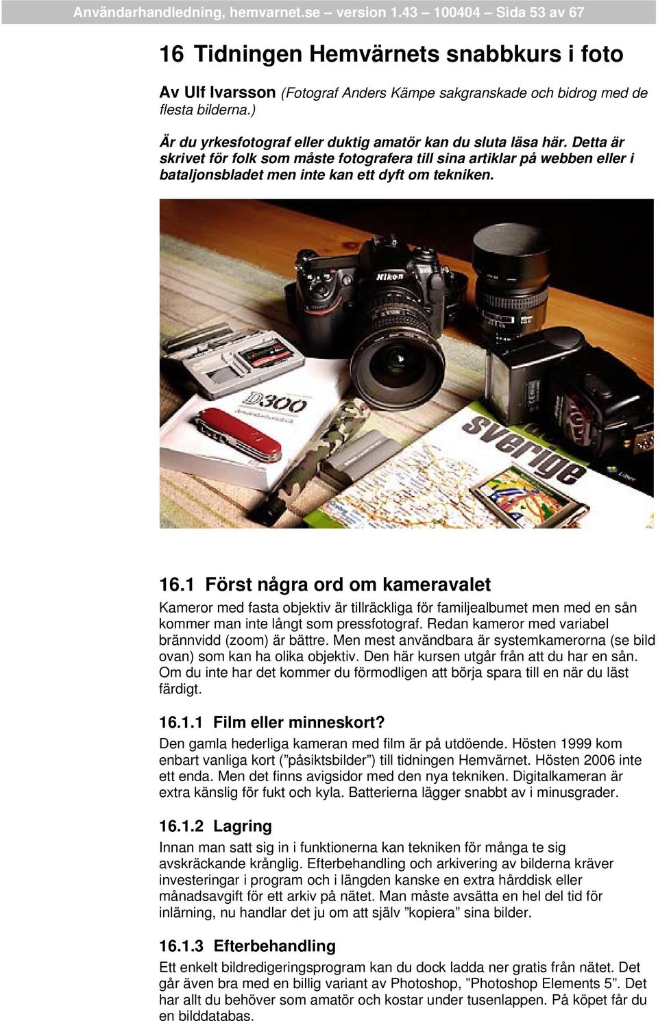 16 Tidningen Hemvärnets snabbkurs i foto - PDF Free Download