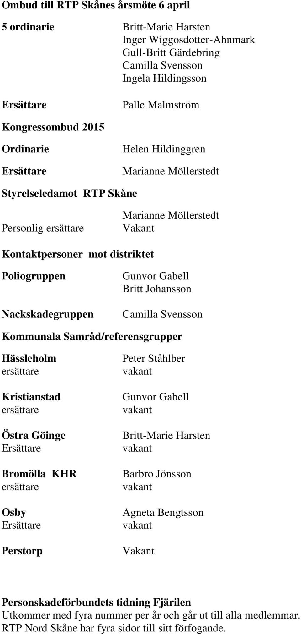 Samråd/referensgrupper Hässleholm Kristianstad Östra Göinge Bromölla KHR Osby Perstorp Peter Ståhlber Gunvor Gabell Barbro Jönsson Agneta Bengtsson