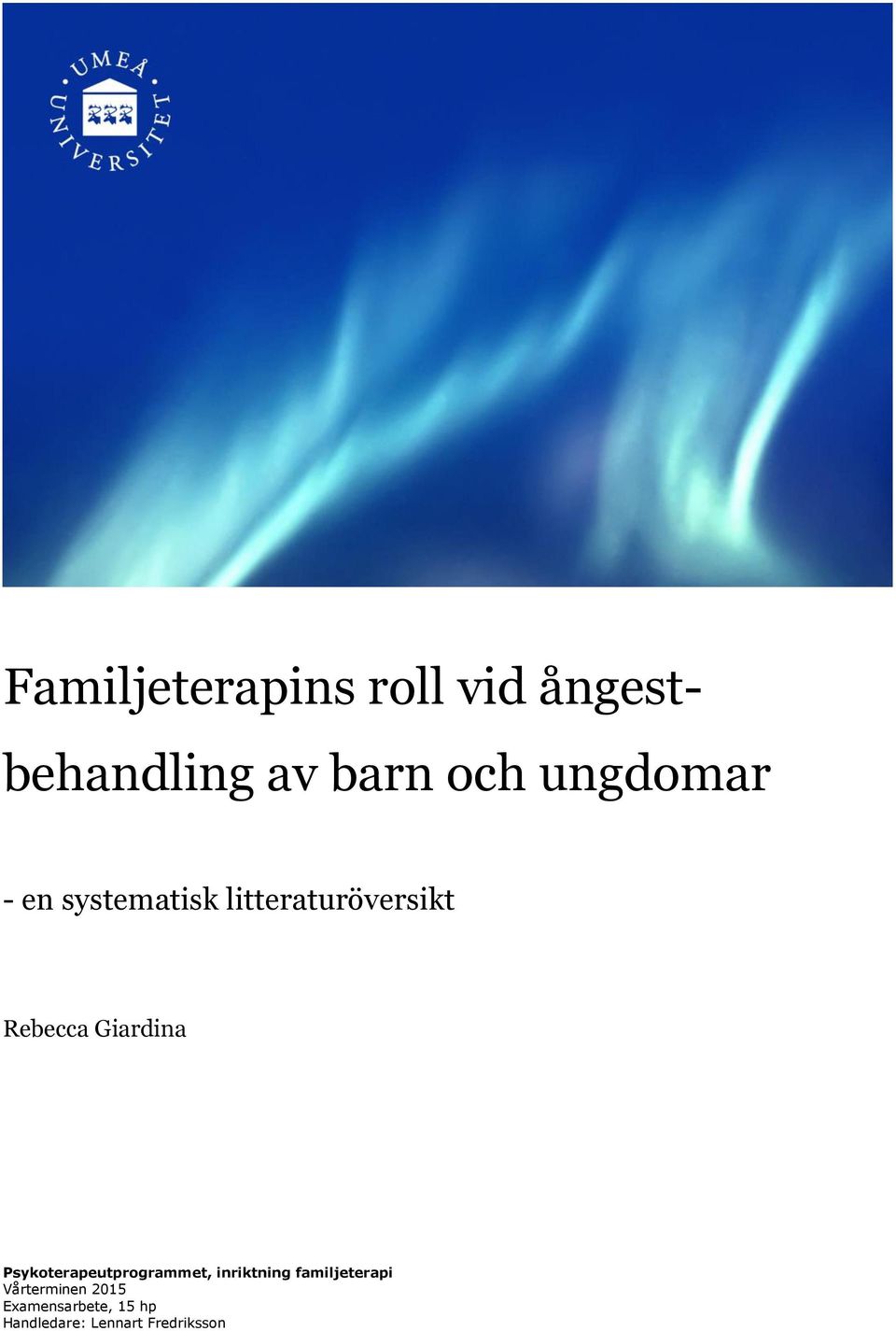 Giardina Psykoterapeutprogrammet, inriktning familjeterapi