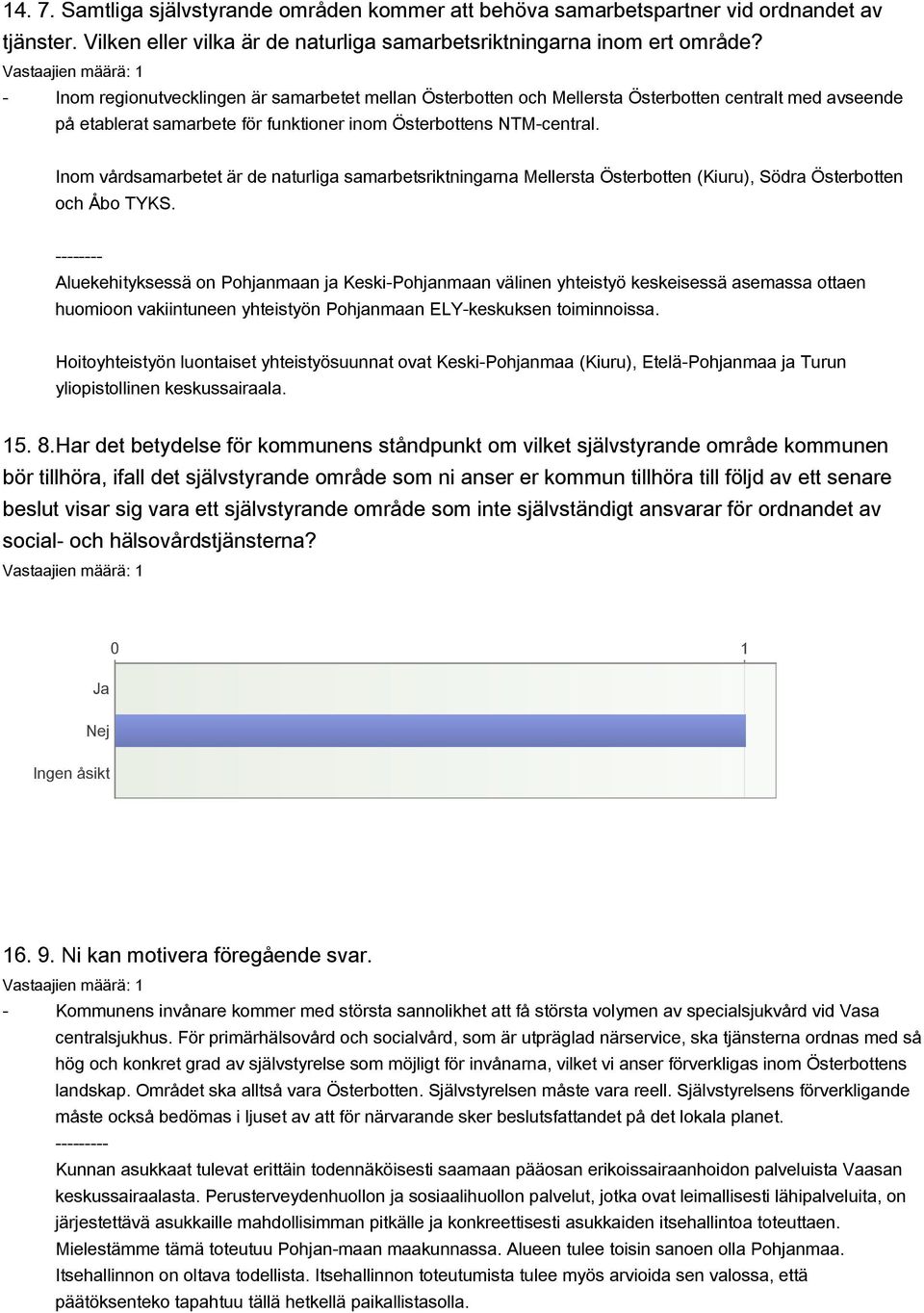 Inom vårdsamarbetet är de naturliga samarbetsriktningarna Mellersta Österbotten (Kiuru), Södra Österbotten och Åbo TYKS.